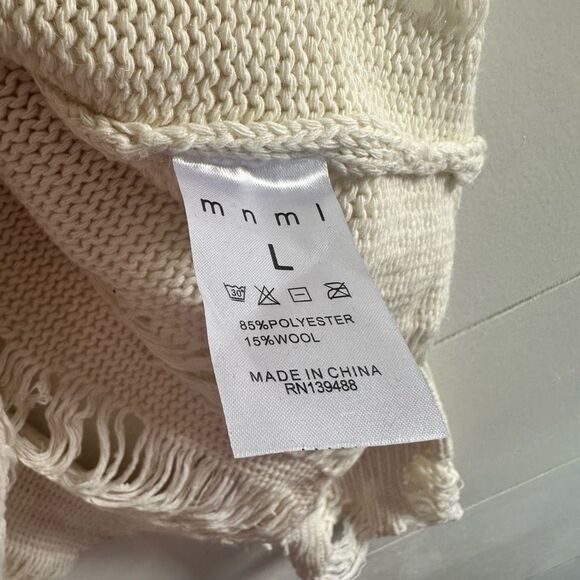 MNML Men’s Large Distressed Cardigan New - Picture 4 of 6